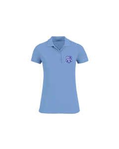Besticktes Girly Polo-Shirt "1894-Logo" hellblau