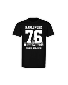 T-Shirt „76 – Wir sind Karlsruhe“, schwarz
