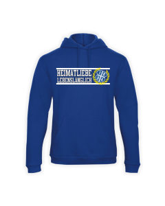 Kapuzen Sweat-Shirt-Shirt "Heimatliebe - Lebenslänglich" royal