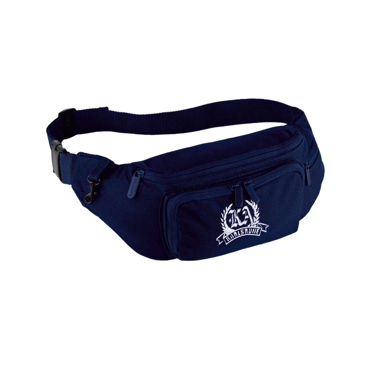Bestickte Bauchtasche "Karlsruhe - Kranz + Banderole" groß