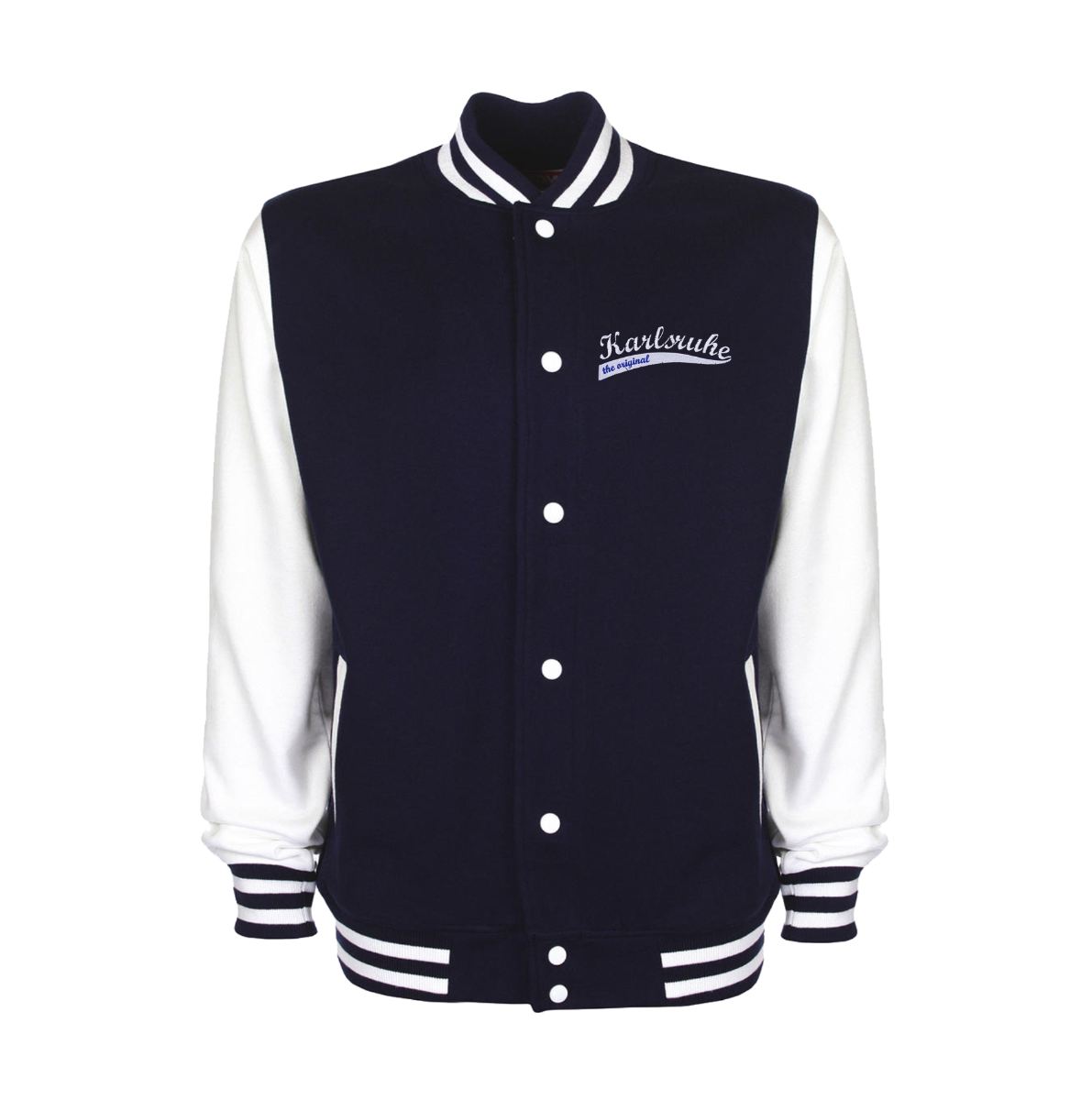 Bestickte College-Jacke "Karlsruhe - the Original" navy