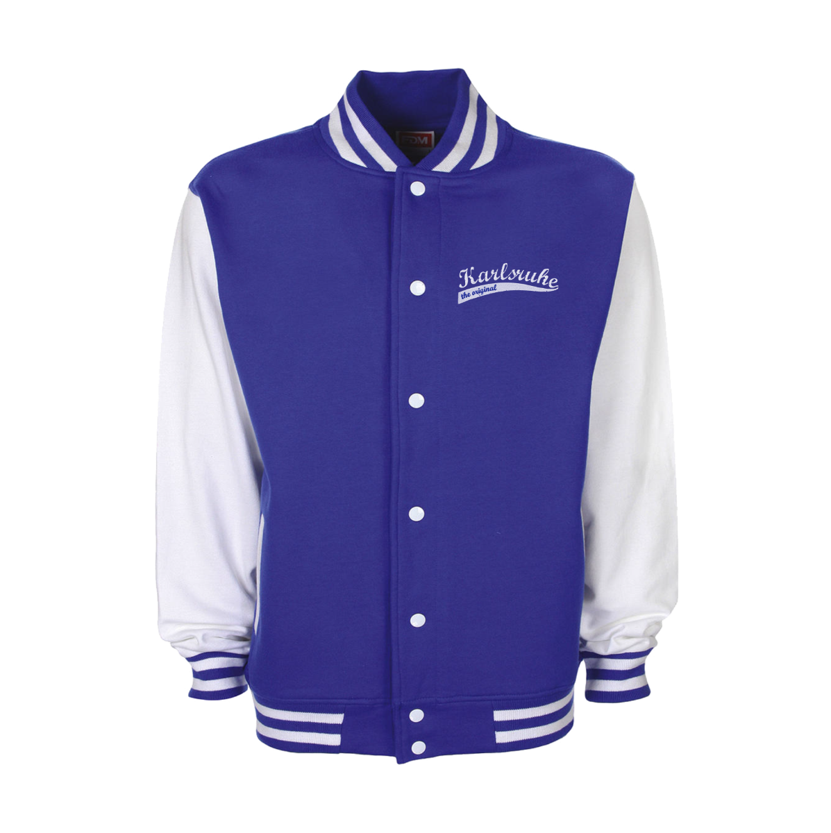 Bestickte College-Jacke "Karlsruhe - the Original" royal