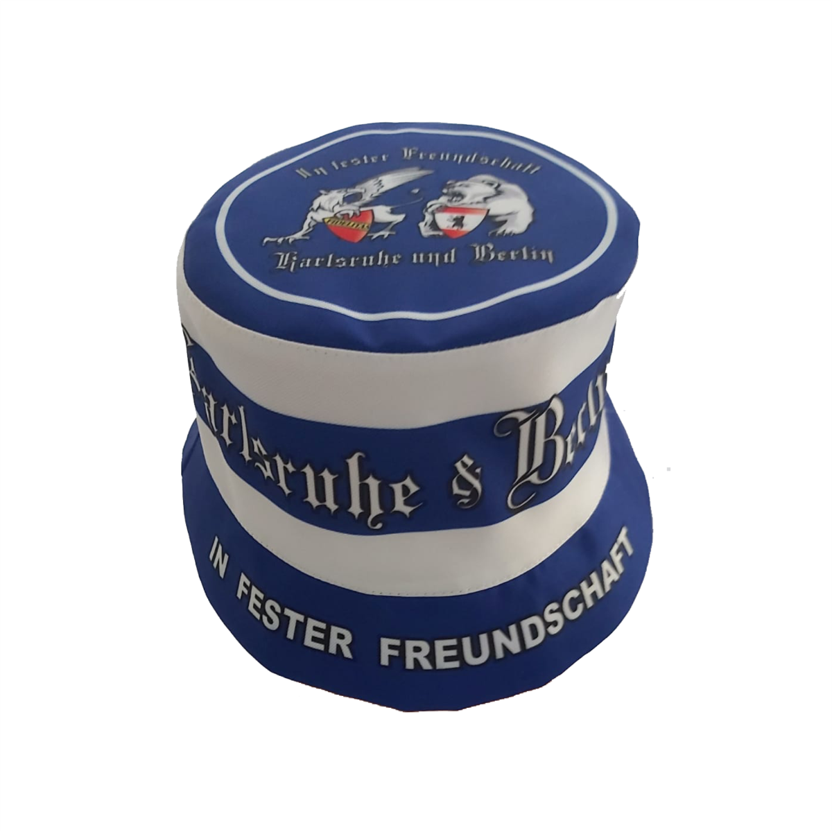 SET „Freundschaft 2" Polyschal royal & Fischerhut royal