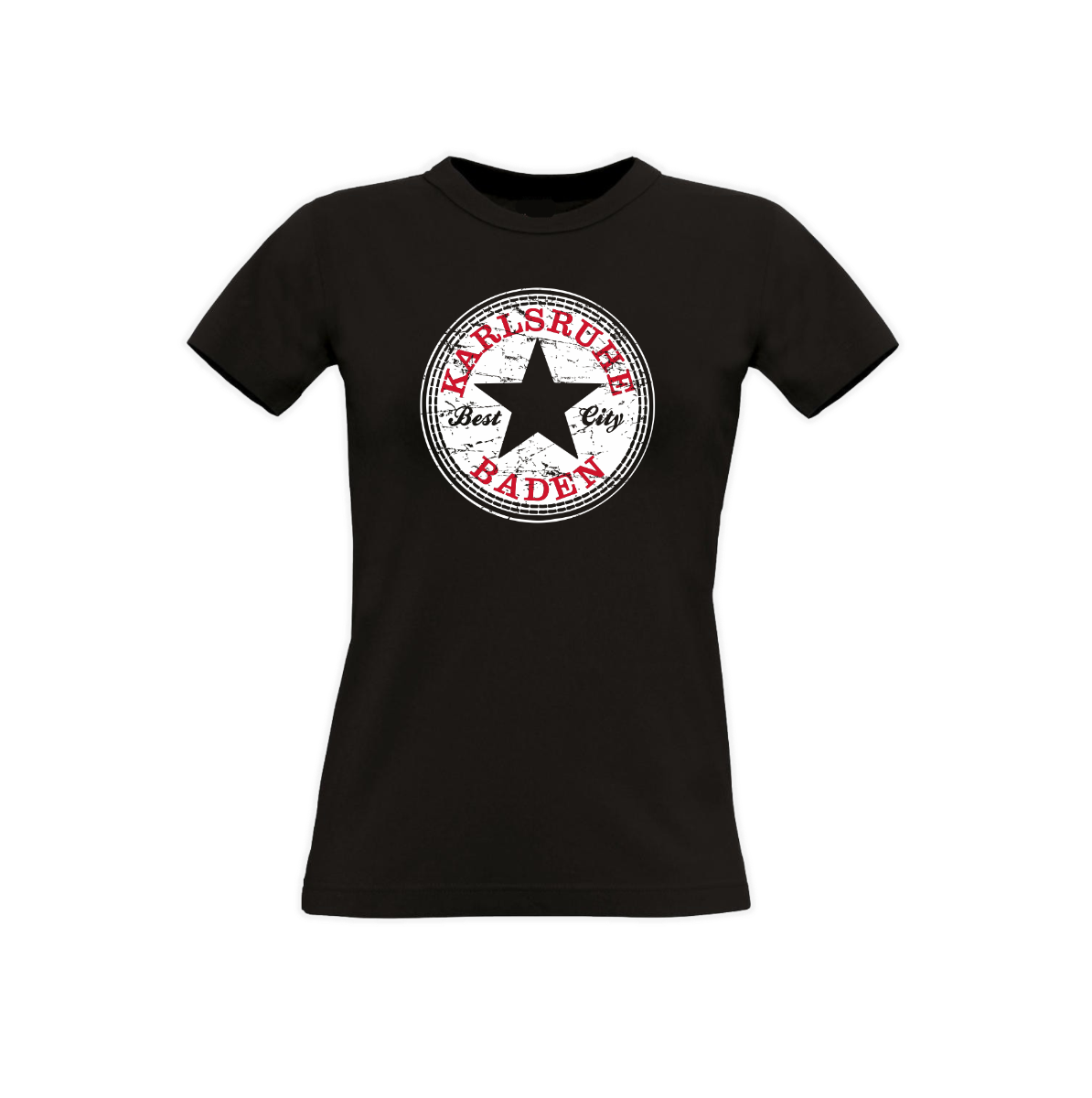 Girly-Shirt "Karlsruhe - Best City" schwarz
