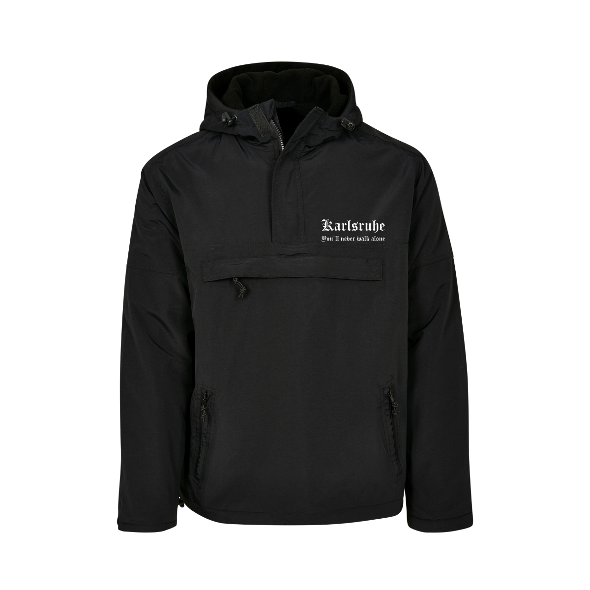 Windbreaker "Karlsruhe - You'll never walk alone" schwarz, bedruckt