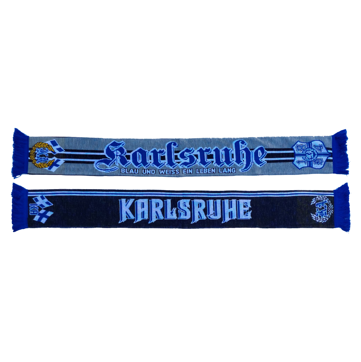 Jacquardschal „Karlsruhe – Blau und weiss ein Leben lang“
