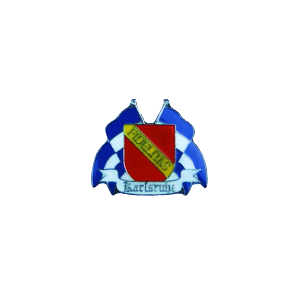Pin „Karlsruhe“ Stadtwappen + Fahnen