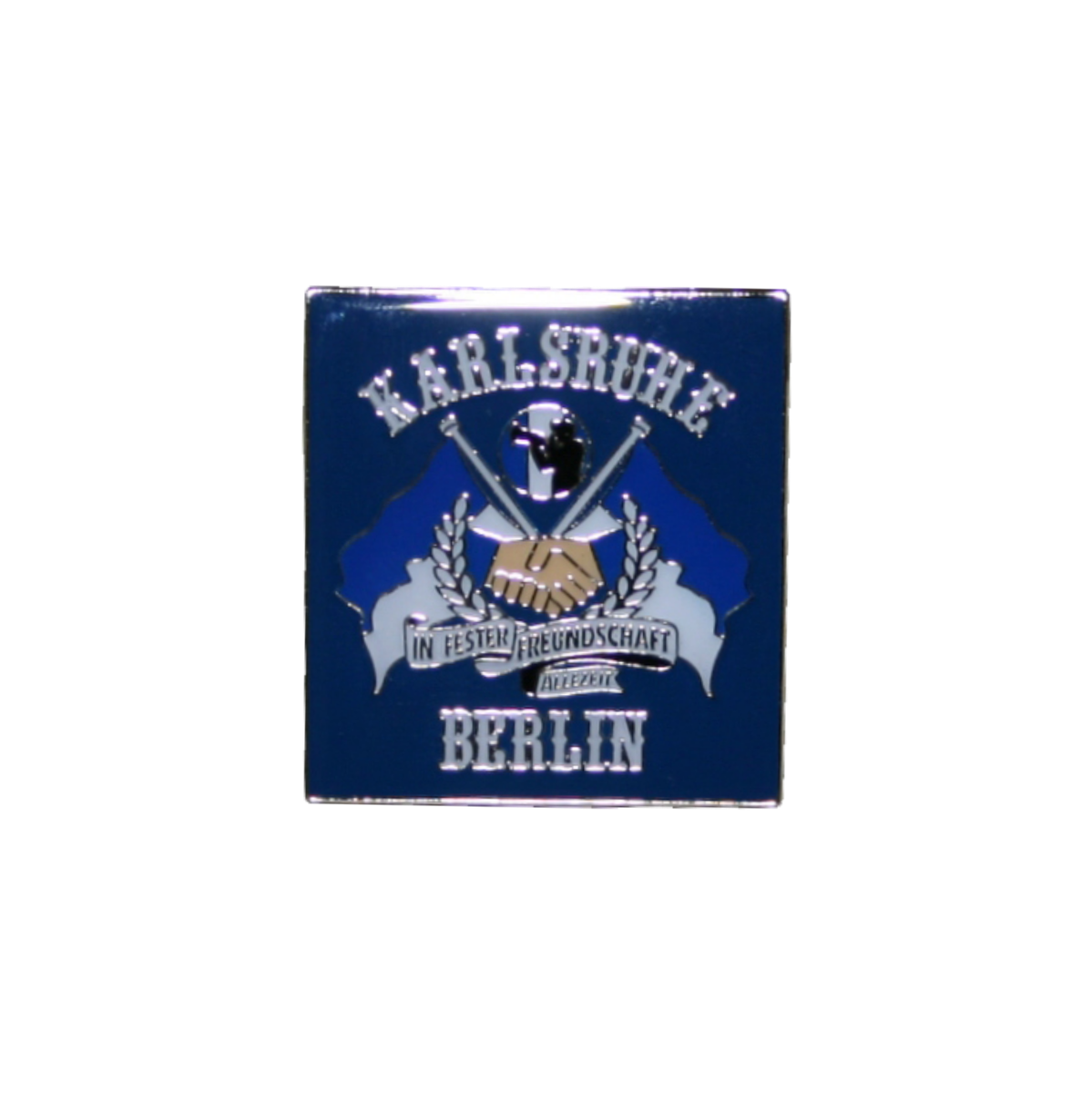 Pin „Karlsruhe & Berlin – In fester Freundschaft allezeit“