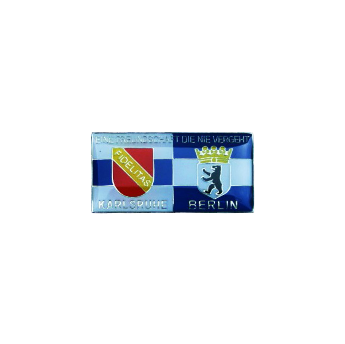 Pin „Karlsruhe + Berlin“ Eine Freundschaft die nie vergeht