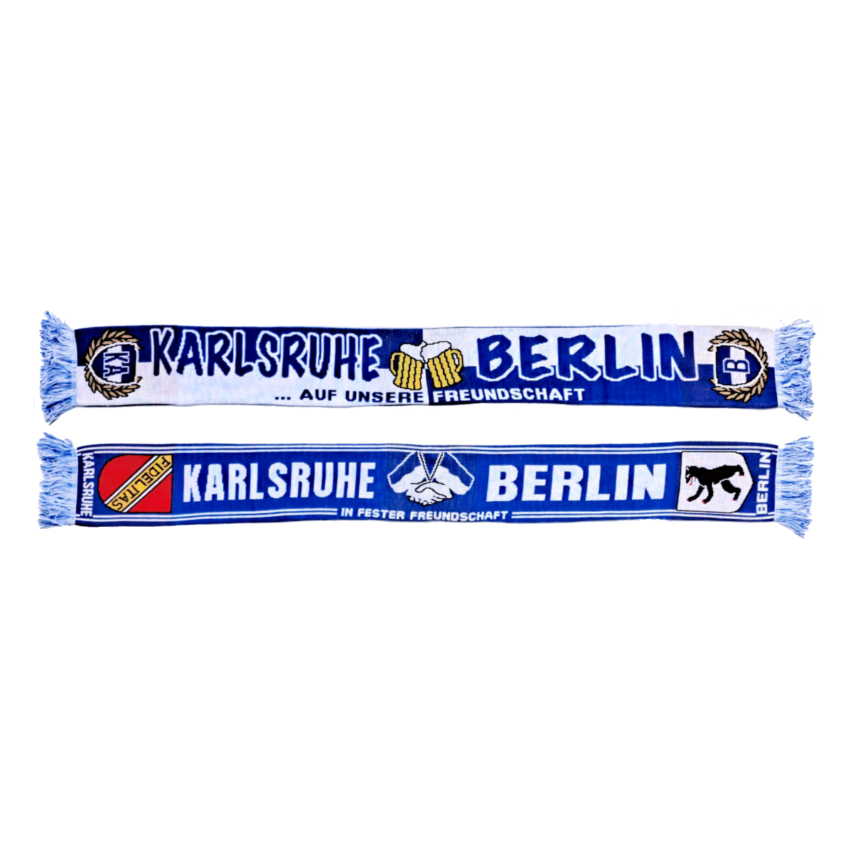 Jacquardschal „KARLSRUHE & BERLIN - ... Auf unsere Freundschaft“