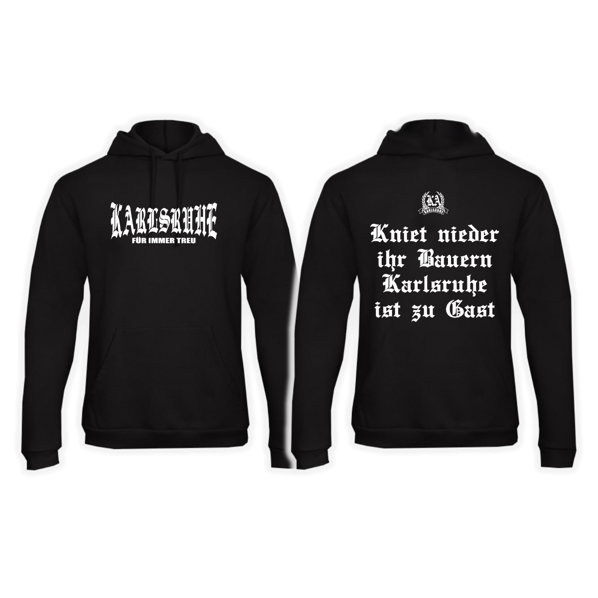 Kapuzen Sweat-Shirt "Karlsruhe - Kniet nieder ihr Bauern"