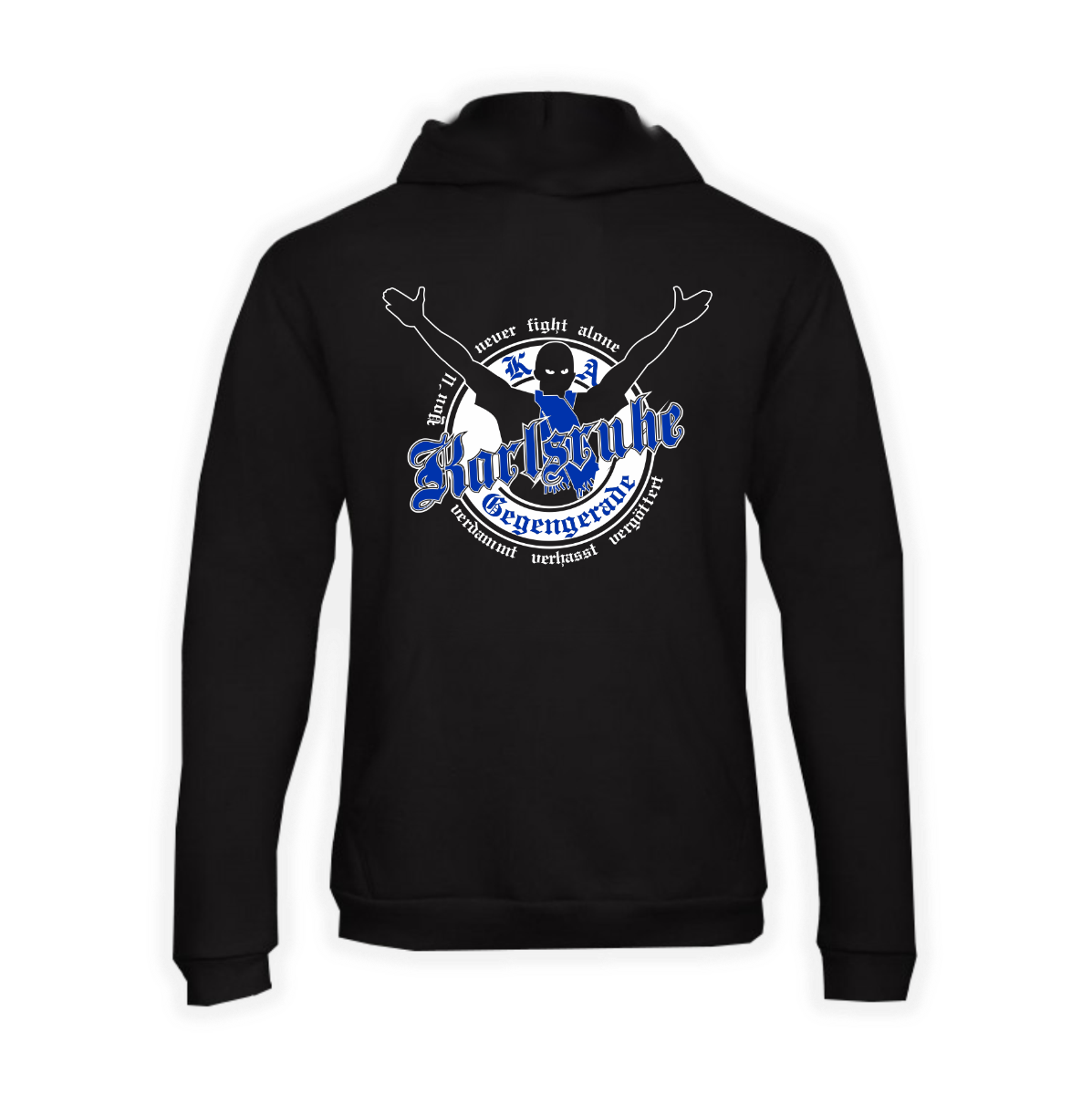 Kapuzen Sweat-Shirt "Karlsruhe, die üblichen Verdächtigen - Fighter"