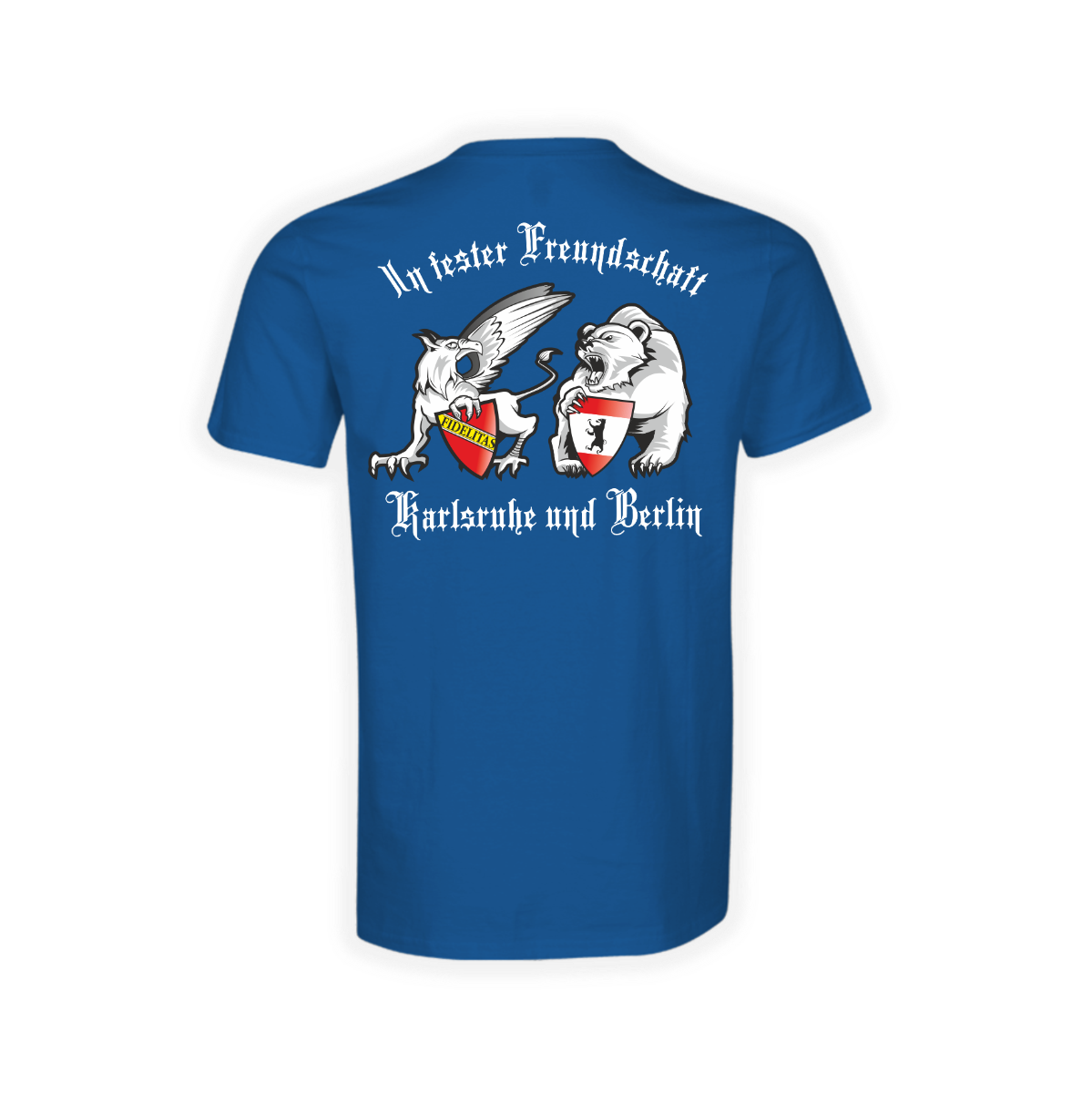 T-Shirt "Karlsruhe & Berlin - In fester Freundschaft" royal