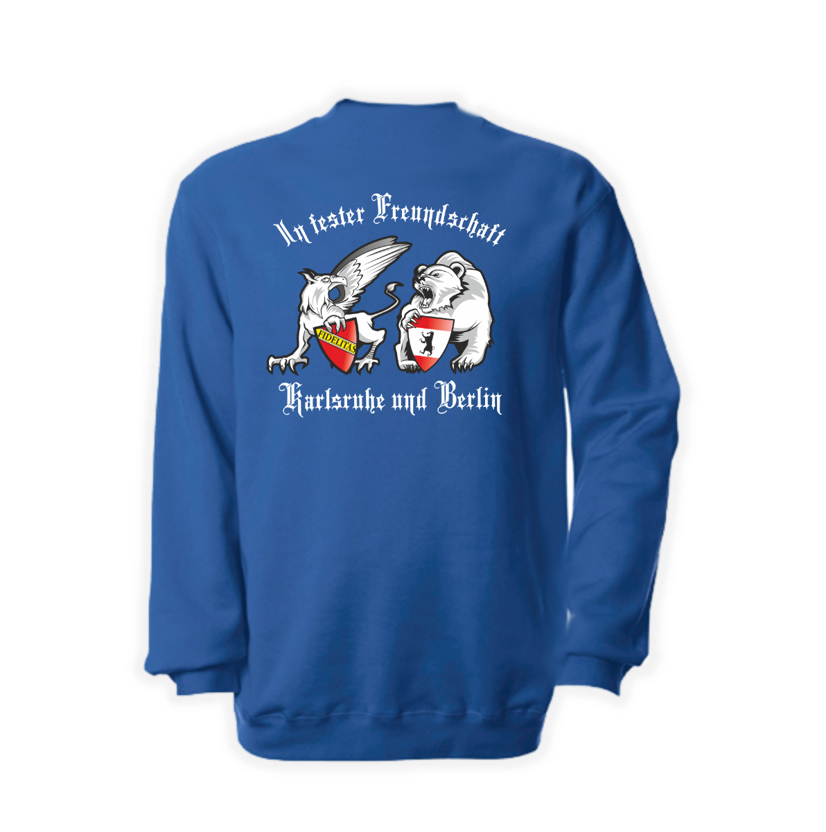 Sweat-Shirt "Karlsruhe & Berlin - In fester Freundschaft" royal