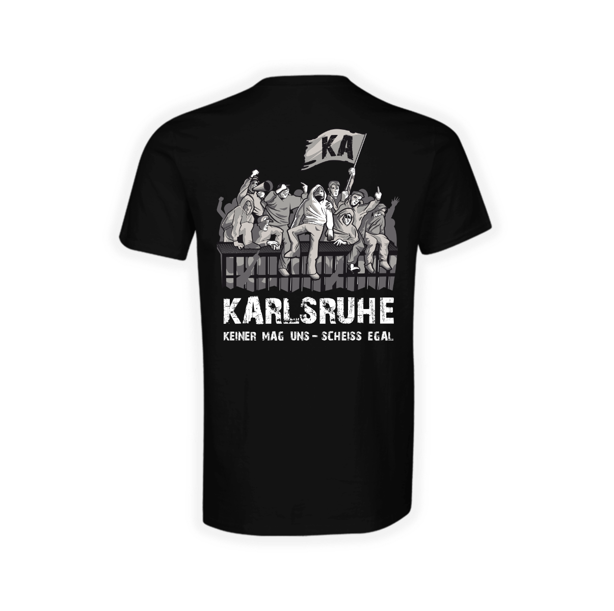 T-Shirt "Karlsruhe, für immer treu - Keiner mag uns, scheissegal"