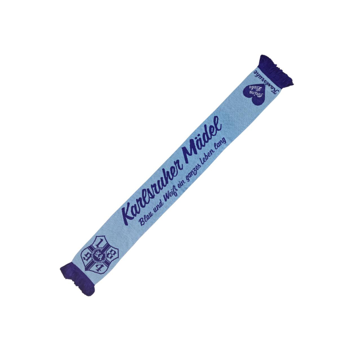 Jacquardschal „Karlsruher Mädel" hellblau
