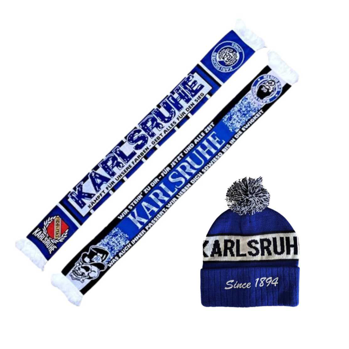 SET 20 „Karlsruhe" Jacquardschal & Bommelmütze