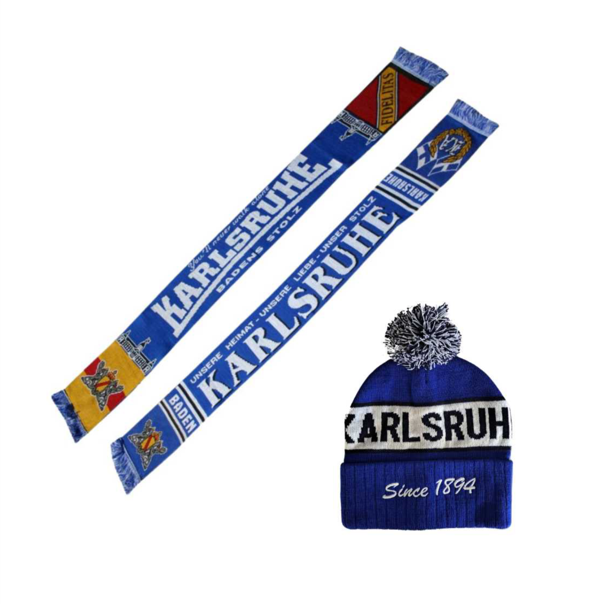 SET 22 „Karlsruhe" Jacquardschal & Bommelmütze