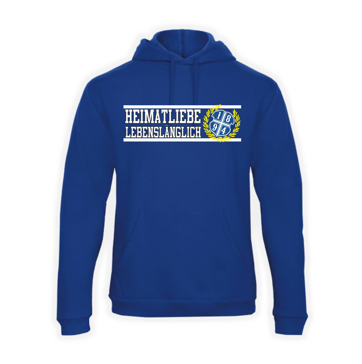 Kapuzen Sweat-Shirt-Shirt "Heimatliebe - Lebenslänglich" royal