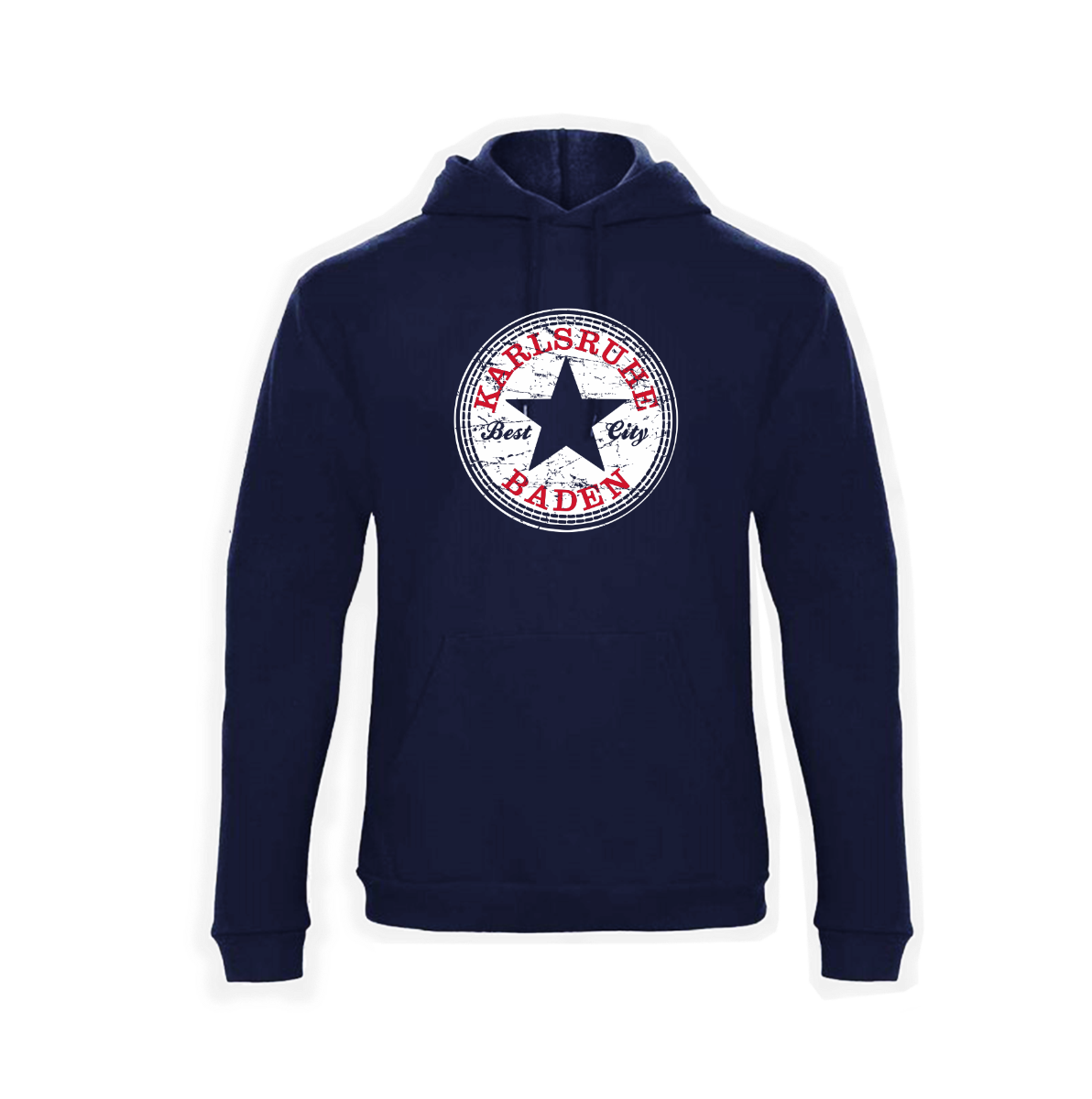 Girly Kapuzen Sweat-Shirt "Karlsruhe - Best City" navy
