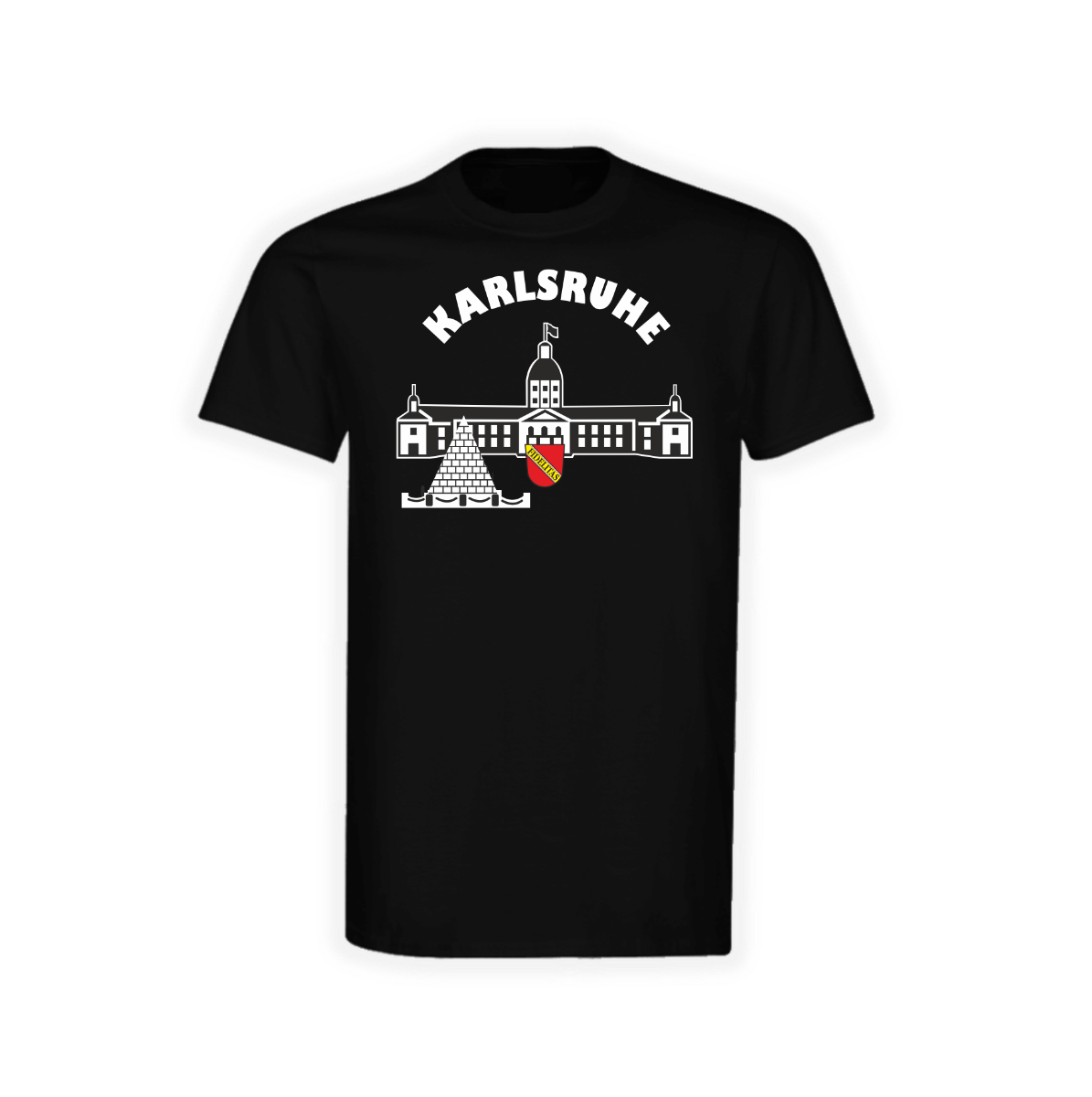 T-Shirt "Karlsruhe - Schloss & Pyramide" schwarz