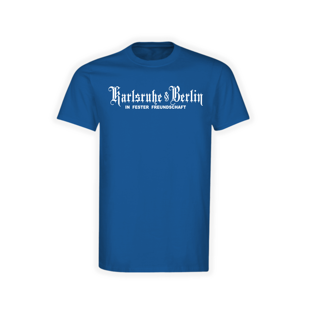 T-Shirt "Karlsruhe & Berlin - In fester Freundschaft" royal