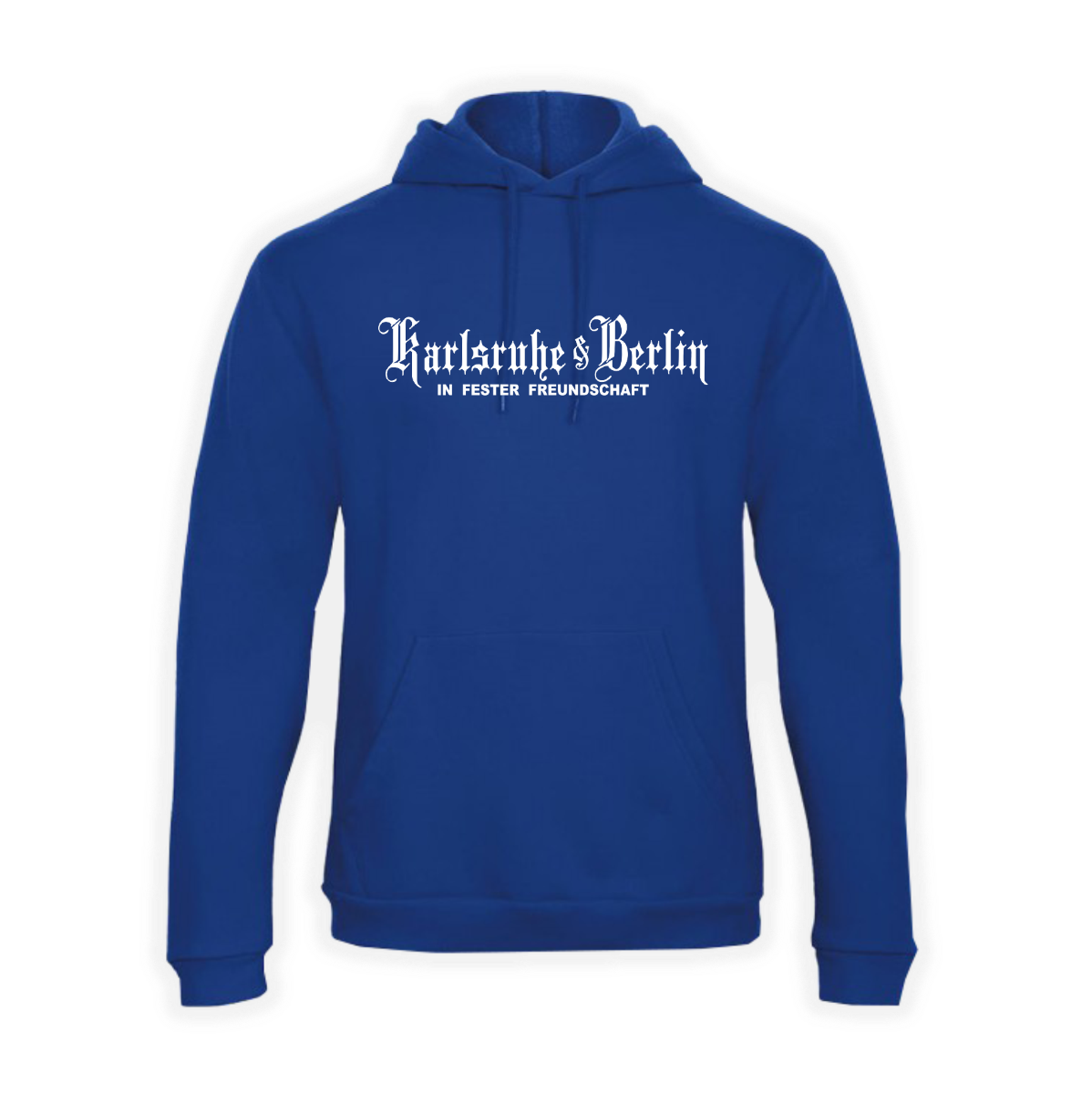 Kapuzen Sweat-Shirt "Karlsruhe & Berlin - In fester Freundschaft" royal
