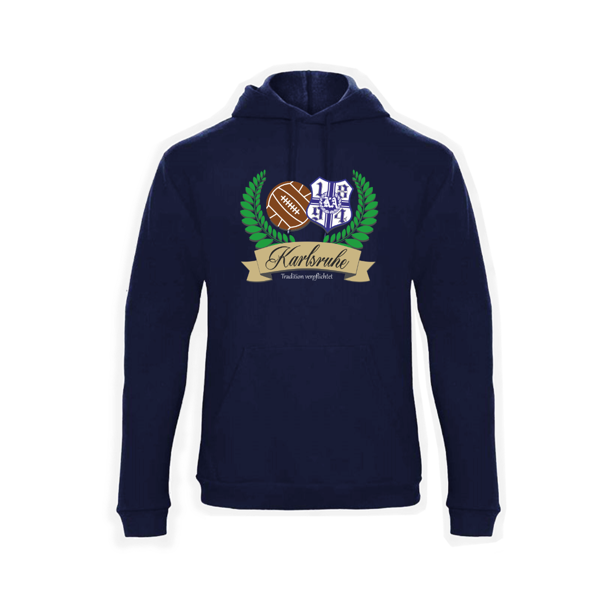 Kapuzen Sweat-Shirt "Karlsruhe - Tradition verpflichtet" navy
