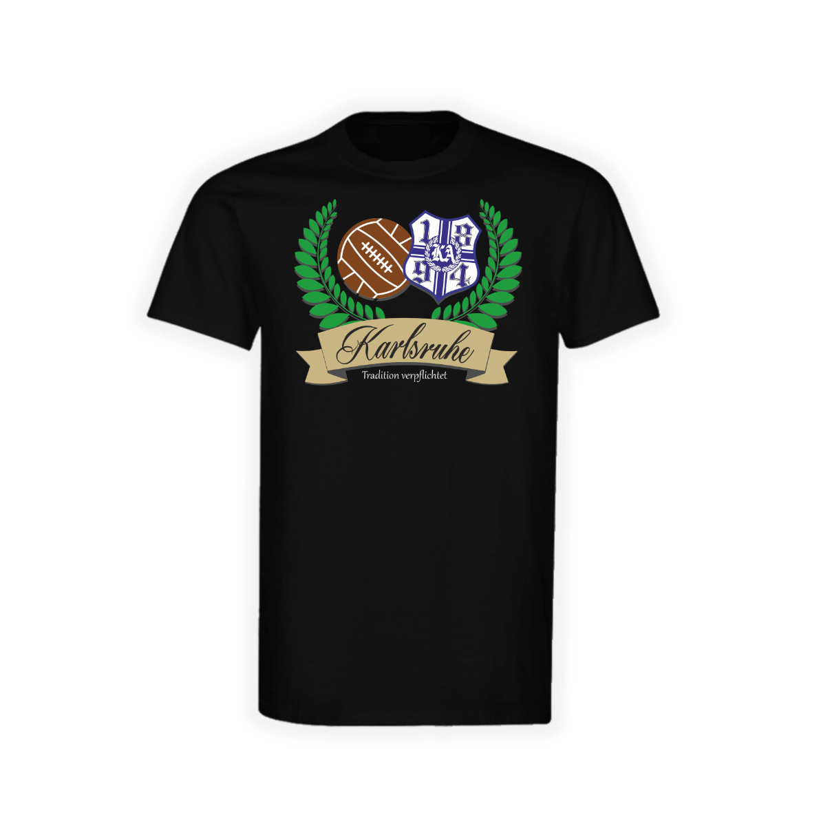 T-Shirt "Karlsruhe - Tradition verpflichtet" schwarz